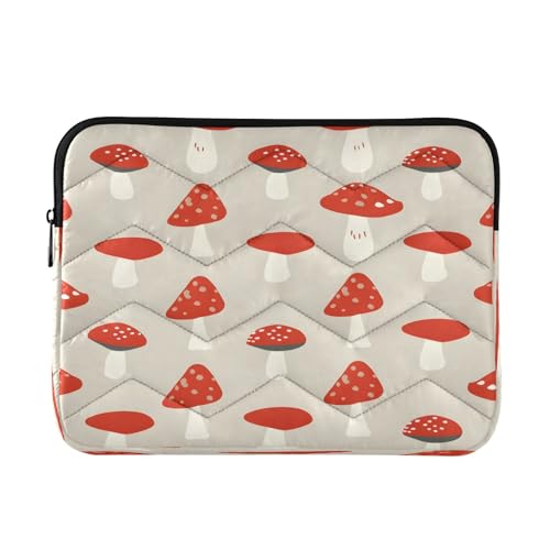 Red Mushrooms M Laptop-Hülle, 33-35,6 cm, Notebook-Tasche, Schutz, Computer-Tragetasche von Mnsruu