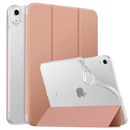 MoKo Hülle für iPad 10. Generation 2022, iPad 10,9 Zoll Hülle TPU Transluzent Matt Rückseite Cover mit Auto Schlaf/Aufwach Tablet Hüllen Schutzhülle mit Ständer, Karamell Milchtee Farbe von MoKo