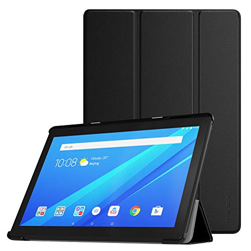 Moko Hülle Kompatibel mit Lenovo Tab M10 (TB-X605F)/TB-X505F, Ultra Slim PU Leder Tasche Schutzhülle Standfunktion Kompatibel mit Lenovo Tab M10 HD (TB-X605F) 10.1 2018 / TB-X505F - Schwarz von MoKo