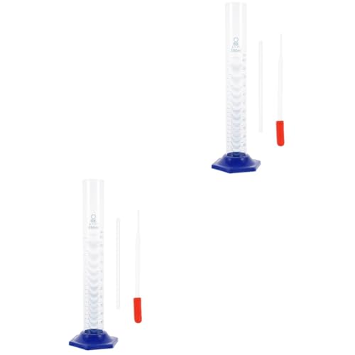 Mobestech 2st Messzylinder Becher Ausbreitungsröhren Testkit Für Aquarien Luft Probenbehälter Mit Deckel Zentrifugenröhrchen Stabmixer Standmixer Led-glühbirne Alkoholrohr Flüssig Glas von Mobestech