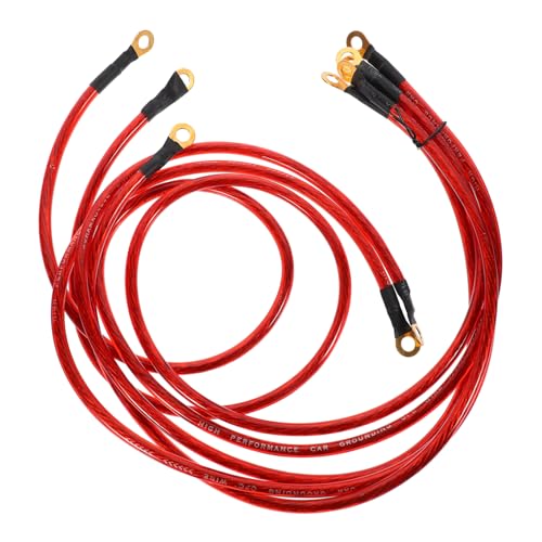 Mobestech 5St Audio Kabel Lautsprecher Kabel Speaker Cables Soundbar digitales optisches Audiokabel Auto Lautsprecher Kabelbinder Ersatz-Stereo-Audiokabel Subwoofer-Kabel Kupfer rot von Mobestech