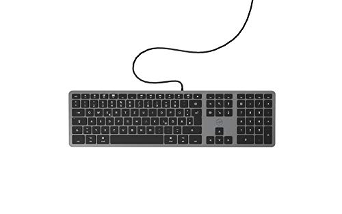 Mobility Lab ML311883 wired Tastatur mit dem Deutschen QWERTZ Tastaturlayout für Mac – Schwarz/Grau von Mobility Lab