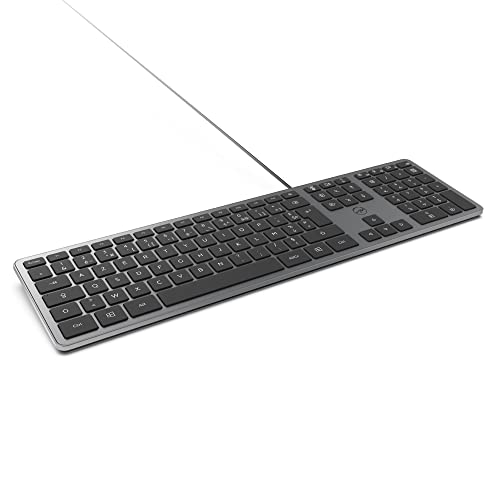 Mobility Lab PC-Tastatur, ultradünn, kabelgebunden, Space Grey – USB-Anschluss, Französisch, AZERTY von Mobility Lab