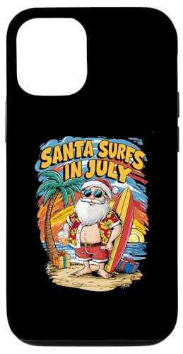 Hülle für iPhone 12/12 Pro Santa Surfs im Juli - Weihnachten im Juli Strandparty von Mocking Merch