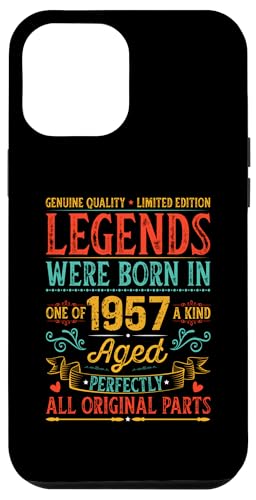 Hülle für iPhone 12 Pro Max Birthday Legends wurden 1957 geboren. Retro-Originalteile von Mocking Merch