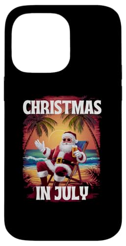 Hülle für iPhone 14 Pro Max Weihnachten im Juli Santa Beach Party von Mocking Merch