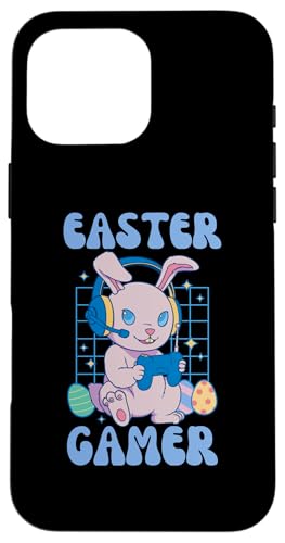 Hülle für iPhone 16 Pro Max Easter Gamer Bunny - Ostern Gaming Design für Jungen Mädchen von Mocking Merch