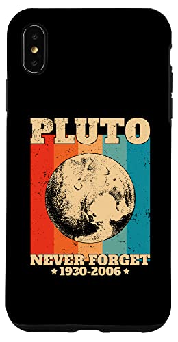 Hülle für iPhone XS Max Vergiss niemals Pluto, Retro-Nerdy, Astronomie, Weltraumwissenschaft von Mocking Merch