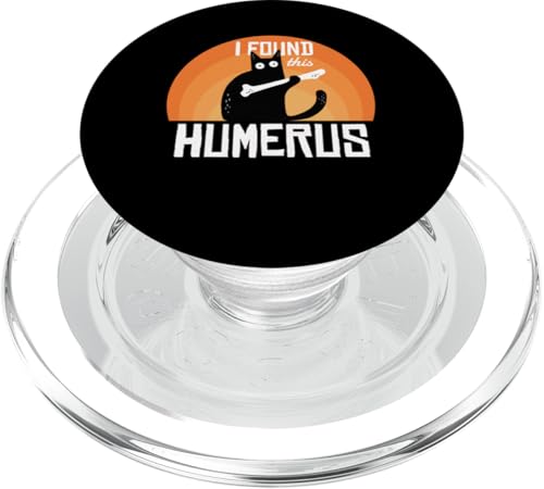 Lustige schwarze Katze – I Found this Humerus – humorvoller Katzenliebhaber PopSockets PopGrip für MagSafe von Mocking Merch