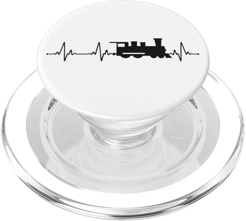 Dampflokomotive Lokomotive Herzschlag PopSockets PopGrip für MagSafe von Model Train Railroad Conductor Engineer DA0