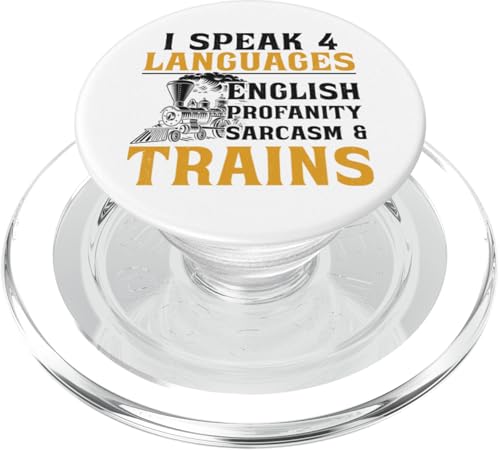 Dampflokomotive Vintage I Speak PopSockets PopGrip für MagSafe von Model Train Railroad Conductor Engineer DA0