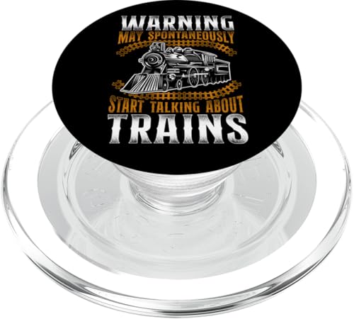 Dampflokomotive Lokomotive Lokomotive Vintage Warnung PopSockets PopGrip für MagSafe von Model Train Railroad Conductor Engineer HD0