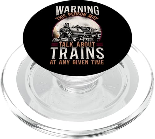 Dampflokomotive Lokomotive Lokomotive Vintage Warnung PopSockets PopGrip für MagSafe von Model Train Railroad Conductor Engineer HD0