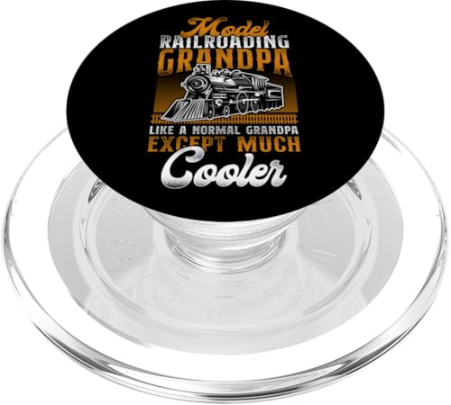 Dampflokomotive Lokomotive Opa Vintage PopSockets PopGrip für MagSafe von Model Train Railroad Conductor Engineer HD0