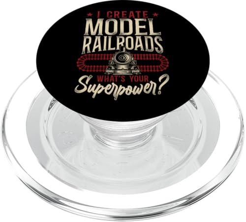 Dampflokomotive Vintage I Create PopSockets PopGrip für MagSafe von Model Train Railroad Conductor Engineer HD0