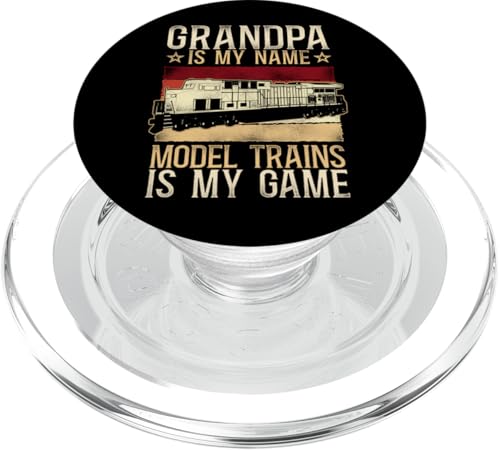 Güterdieselzug Fahrer Trainspotting Lokomotive Opa PopSockets PopGrip für MagSafe von Model Train Railroad Conductor Engineer HD0