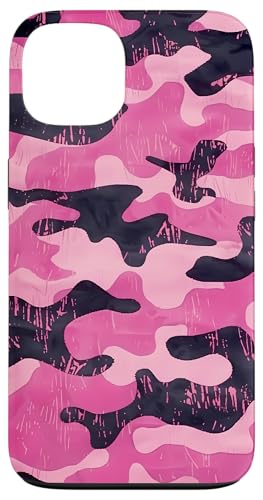 Hülle für iPhone 13 Pinkes Camouflage-Muster von Modern Aesthetic Design Studio