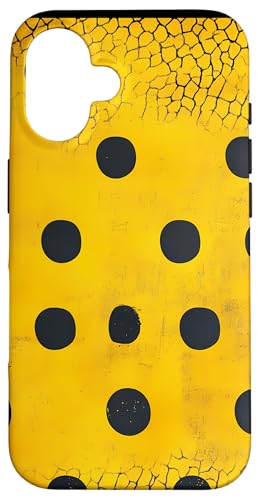 Hülle für iPhone 16 Gelb Minimalistische Polka Dots Torwart Definition Bekleidung von Modern Aesthetic Design Studio