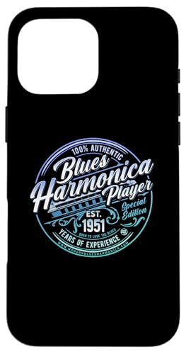 Hülle für iPhone 16 Pro Max Modern Blues Harmonica Born In 1951 Vintage 74th Birthday von Modern Blues Harmonica OFFICIAL