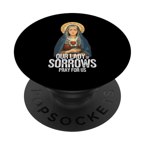 Mater Dolorosa Our Lady of Sorrows Jungfrau Maria katholisch PopSockets Klebender PopGrip von Modern Day Catholic Designs