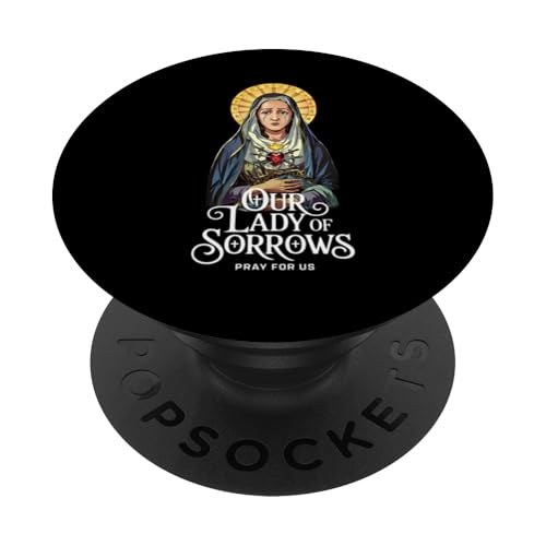 Mater Dolorosa Our Lady of Sorrows Jungfrau Maria katholisch PopSockets Klebender PopGrip von Modern Day Catholic Designs