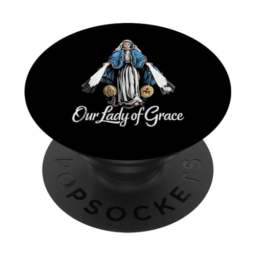 Wundertätige Medaille Marian Our Lady of Grace Katholisch PopSockets Klebender PopGrip von Modern Day Catholic Designs