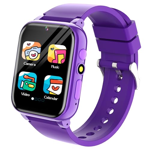 26 Spielen Smartwatch Kinder, Lernkarte, Hörbuch, Kamera, Musik, Schrittzähler, Kalorien, Wecker, mehrere Hintergrundbilder, Spielzeug Kinder Smartwatch von 4-12 Jahren, Geschenk für Mädchen&Jungen von Moikmlih