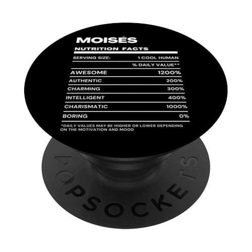 Moisés Durchschnittliche Nährwerte Name Lustig PopSockets Klebender PopGrip von Moisés Nutrition Facts Name Funny Birthday