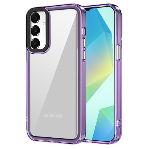 MokaZii Hülle für Samsung Galaxy A16, Dünne Weiche Transparent Schutzhülle Flexible TPU Durchsichtige Handyhülle Kratzfest Case Cover, Staubabweisend, Kratzfestigkeit Handyhülle für Galaxy A16 Lila von MokaZii