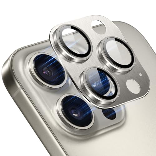 MokaZii Kameraschutz für iPhone 16 Pro/iPhone 16 Pro Max für Panzerglas, Kamera Schutzfolie 9H Härte, HD Blickschutzfolie, Blasenfrei Panzer Glas Kamera Screen Protector, Matte Metallplatte grau von MokaZii