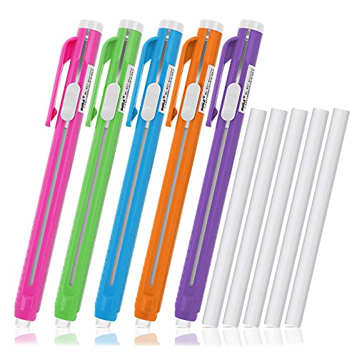 Molain 5-teiliges Radierer-Set im Stift-Stil, 5 einziehbare Radiergummietui + 5 Ersatz-Radierer, mechanischer Radierer, Bleistift, Bar-Radierer für Kinder, Studenten, Künstler, Malen, Schreiben Molain 5-teiliges Radierer-Set im Stift-Stil, 5 einziehbare Radiergummietui + 5 Ersatz-Radierer, mechanischer Radierer, Bleistift, Bar-Radierer für Kinder, Studenten, Künstler, Malen, Schreiben von Molain
