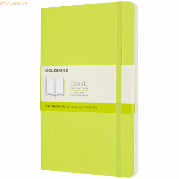 Moleskine Notizbuch Large A5 blanko Softcover limettengrün von Moleskine