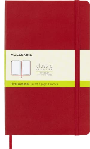 Moleskine farbiges Notizbuch (Large, Hardcover, blanko) rot von Moleskine