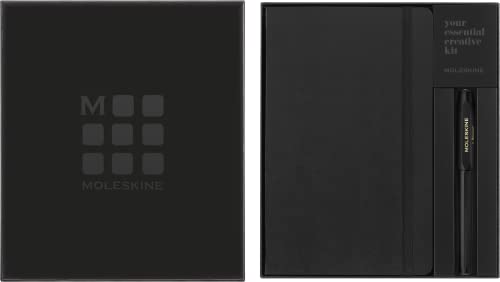 Moleskine x Kaweco - Klassisches Hardcover-Notizbuch und Nachfüllbarer Tintenroller aus ABS-Kunststoff, Nachfüllminen 0,7 mm mit Schwarzer Tinte Inklusive, Farbe Schwarz von Moleskine