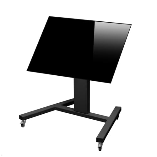 MonLines MBS009 Monitor Bodenständer niedrige Höhe bis 70 Zoll, Mobiler Monitorständer für Konferenzen und Präsentationen (Schwarz) von MonLines