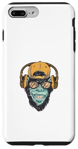 Monkey DJ mit Kopfhörer und Sonnenbrille Discjockey Hülle für iPhone 7 Plus/8 Plus von Monkey DJ Affe Kopfhörer Sonnenbrille Discjockey