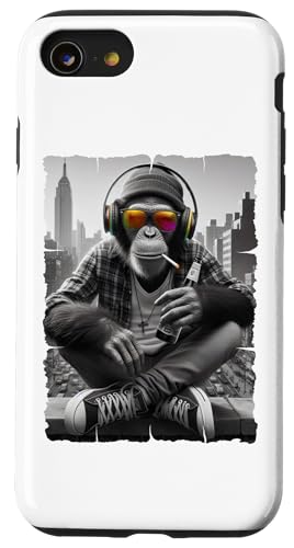 Hülle für iPhone SE (2020) / 7 / 8 DJ Affe mit Kopfhörern , Animal Print , Hipster von Monkey DJ in New York , Urban Style