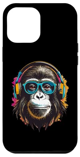 Hülle für iPhone 15 Pro Max DJ Monkey mit Kopfhörer Techno Rave Disco Disk Jockey DJ von Monkey DJ with Headphones Techno Rave Disk Jockey