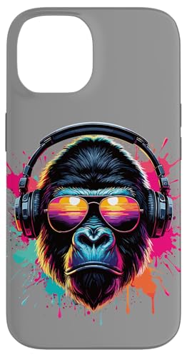 Gorilla Affe DJ Kopfhörer Sonnenbrille Bunt Club Musik Party Hülle für iPhone 14 Gorilla Affe DJ Kopfhörer Sonnenbrille Bunt Club Musik Party Hülle für iPhone 14 von Monkey Gorilla Affe Mit Sonnenbrille Und Kopfhörer