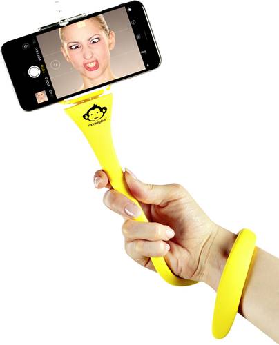 Monkeystick SELMONKEYY Selfie Stick Gelb Bluetooth, inkl. Smartphonehalter von Monkeystick