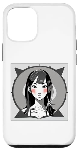 Hülle für iPhone 12/12 Pro Blushing Manga Girl von Monographix