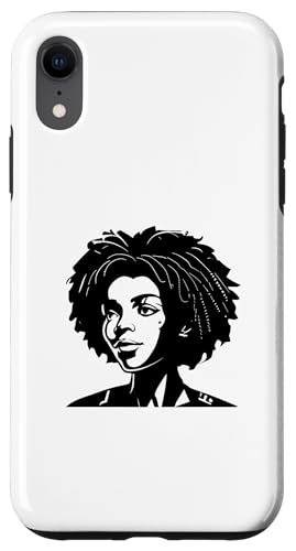 Hülle für iPhone XR Beautiful Black Woman Illustration von Monographix