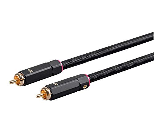 Monoprice Onix Series Digital Coaxial Audio/Video Cinch Subwoofer CL2 Rated Cable, RG-6/U 75-Ohm, 91 cm, Schwarz von Monoprice