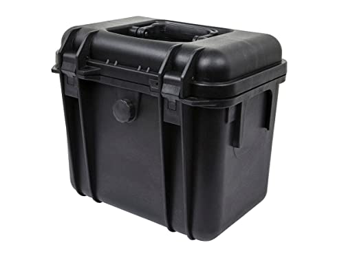 Monoprice Wetterfestes/stoßfestes Hartschalenkoffer – Schwarz IP67 Level Staub- und Wasserschutz bis zu 1 Meter Tiefe mit anpassbarem Schaumstoff, 27,9 x 20,3 x 25,4 cm, 9,9 Liter von Monoprice