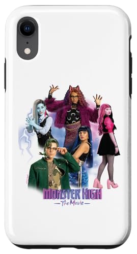 Hülle für iPhone XR Monster High - MH-Logo und Gruppe von Monster High