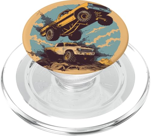 Raumdekoration für Jungen, niedlicher Monstertruck PopSockets PopGrip für MagSafe von Monster Truck theme