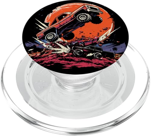 Raumdekoration für Jungen, niedlicher Monstertruck PopSockets PopGrip für MagSafe von Monster Truck theme