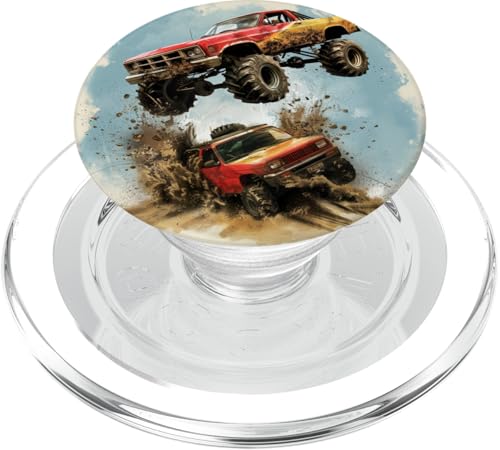 Raumdekoration für Jungen, niedlicher Monstertruck PopSockets PopGrip für MagSafe von Monster Truck theme