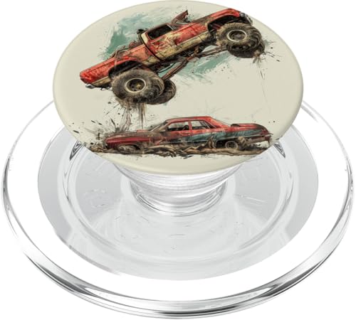 Raumdekoration für Jungen, niedlicher Monstertruck PopSockets PopGrip für MagSafe von Monster Truck theme