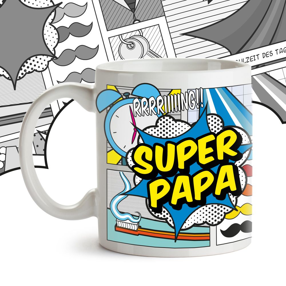 Comic Tasse - Super Papa von Monsterzeug